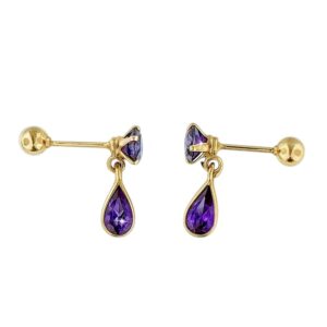 Aretes de lagrima 4 mm Oro