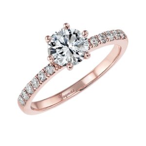 Anillo De Compromiso Con Circonias Oro 10k