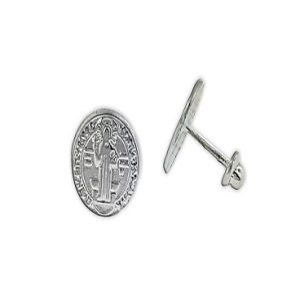 Aretes de medalla de san benito