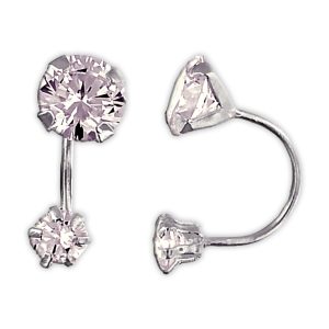 Aretes de telefono con piedra circonia