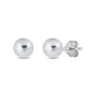 Aretes de pelota plata