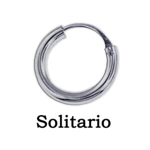 Arete de Argolla lisa solitaria 10mm plata