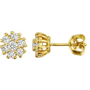 Aretes de Roseta Oro 18k