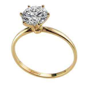 Anillo de Compromiso con circonia oro 10k