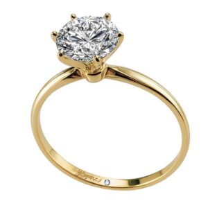 Anillo de Compromiso  con circonia oro 10k