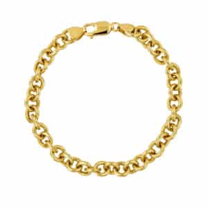 Pulsera tejido eslabonada tipo tifanny oro 14k