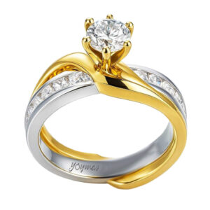 Anillo jacket Infinity con circonias de plata y oro soldado 10K
