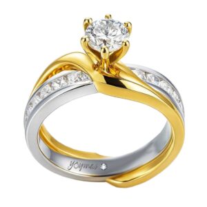 Anillo jacket Infinity con circonias de plata y oro soldado 10K