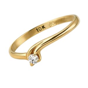 Anillo de compromiso con Diamante oro 10k