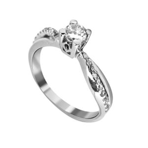 Anillo de compromiso con circonia de 3.25mm al centro