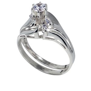 Anillo jacket camelia con circonia