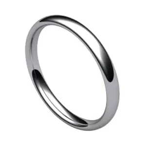 Argolla matrimonial lisa media caña 3mm plata