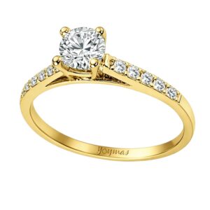 Anillo de compromiso con circonias oro 10k