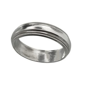 Argolla matrimonial lisa media caña miligraneada 5mm