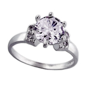 Anillo con circonias plata