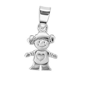 Dije en forma de niñas plata