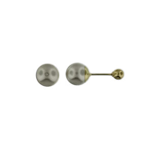 Aretes de perla de 6mm oro 10k