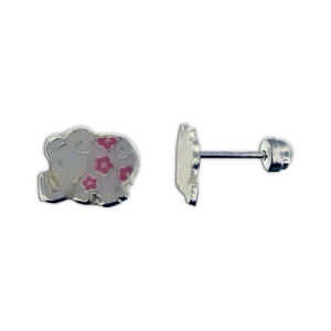 Aretes en forma de elefante plata