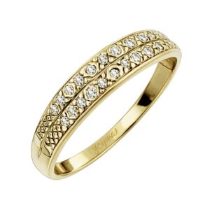 Argolla doble media churumbela oro 14k