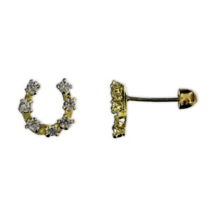 Aretes de herradura con circonias