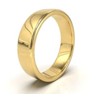 Argolla lisa plana 5mm oro 10k 