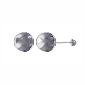 Aretes de pelota plata