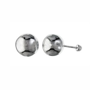 Aretes de pelota plata