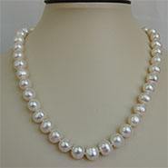 Collar perlas blancas cultivadas 9mm plata
