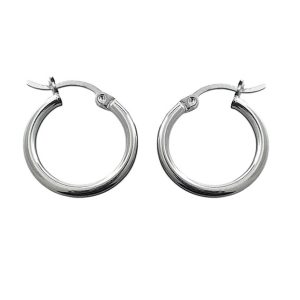 Aretes de argolla lisas super fancy plata