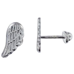 Aretes en forma de ala de ángel plata