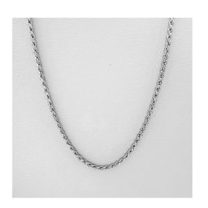 Cadena tejido lazo plata