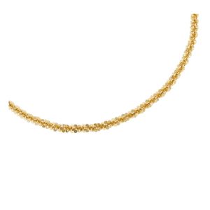 Cadena tejido llovizna diamantada plata chapeada