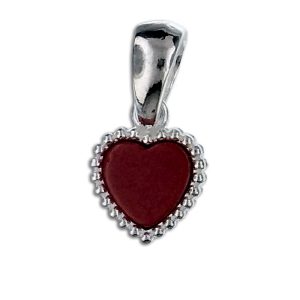 Dije corazón de cristal con halo miligraneado plata