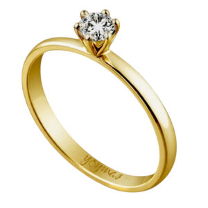Anillo de compromiso con Diamante oro 10k