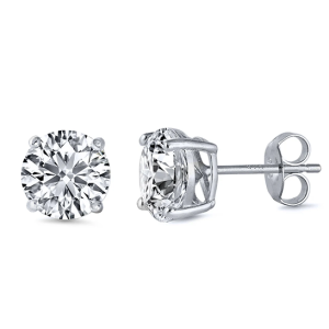 Aretes con Diamantes 2.8mm (20 pts) plata