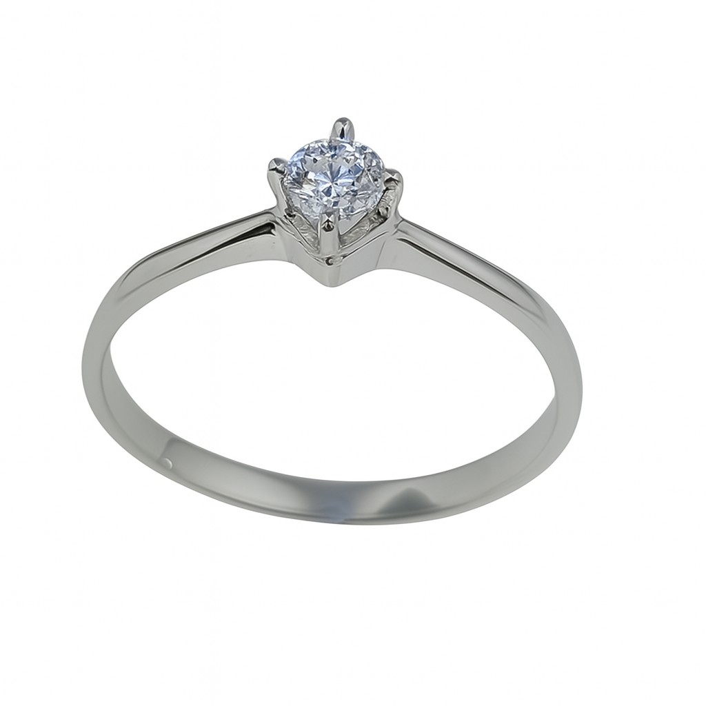 Anillos de compromiso con Diamante en Rombo 2.75mm (10 pts) plata