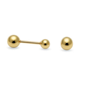 Aretes de pelota 2.7mm Oro 10K