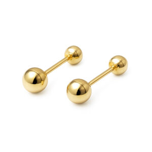 Aretes pelota diámetro 4.5mm Oro 10K