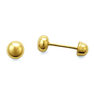 Aretes de boton mabe diámetro 3mm Oro 10K