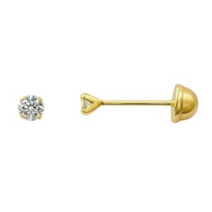 Aretes con circonia Oro 10K