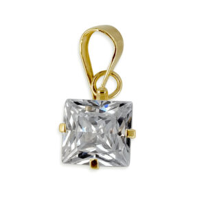 Dije con circonia cuadrada Oro 10K