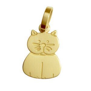 Dije calado figura de gato oro 10K