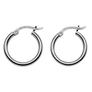 Aretes de argollas lisas plata