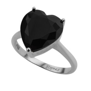 Anillo de promesa con circonia de corazón en plata