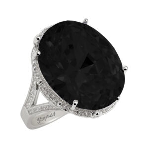 Anillo con circonias en plata