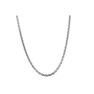 Cadena eslabonada plana plata