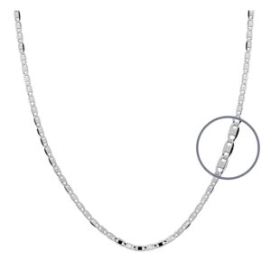 Cadena tejido valentina plata