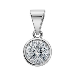 Dije con circonia biselada plata