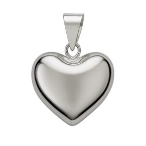 Dije de corazón super fancy 19.5mm plata
