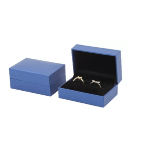 Caja de empaque satinada para duo de argollas